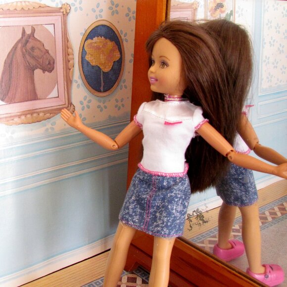 WEE 3 FRIENDS CLOTHES: DRESS, TOPS, SHOES, SKIRT, SHORTS, 6 ITEMS, PRETTY PINK - Picture 6 of 10